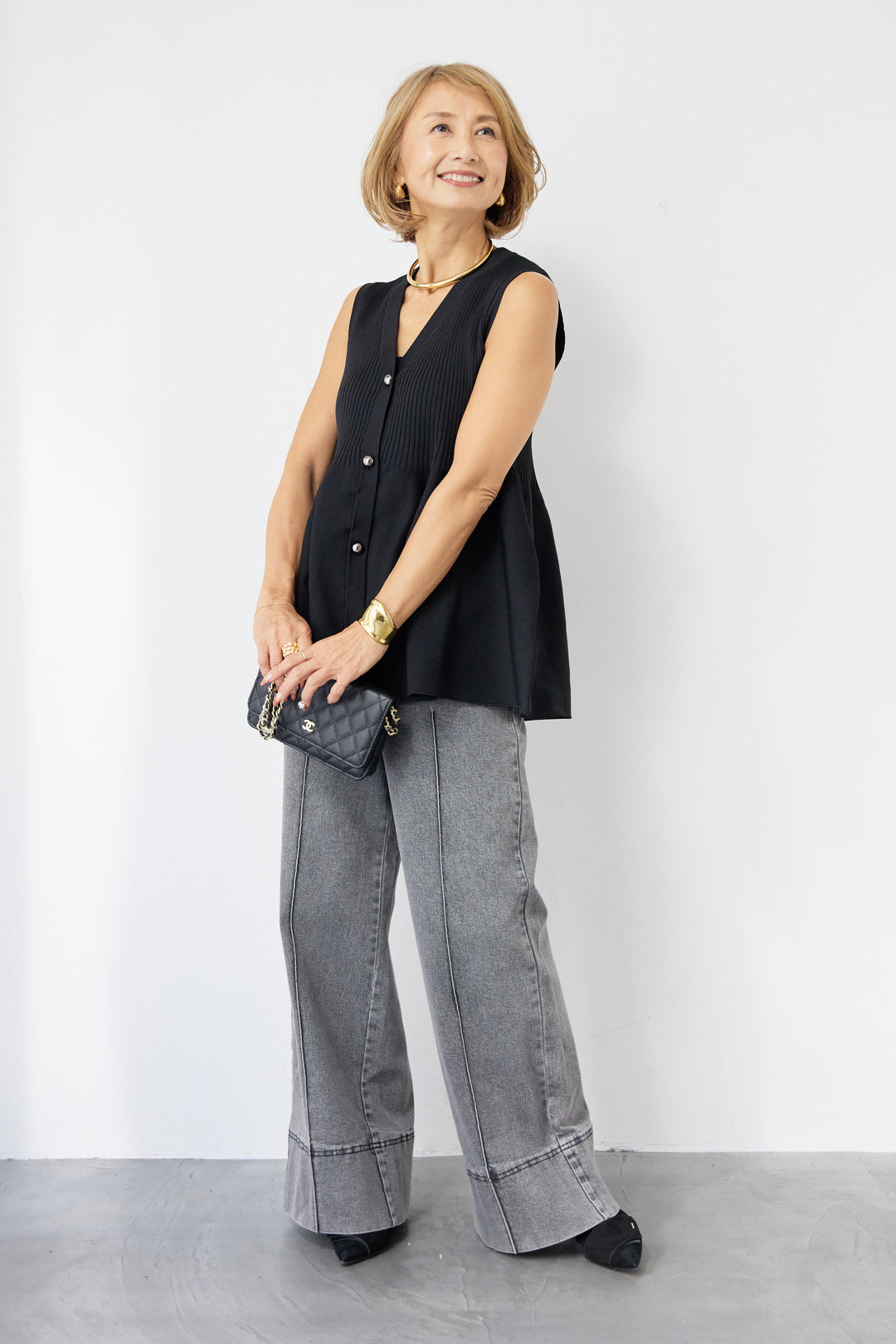 リブペプラムニット