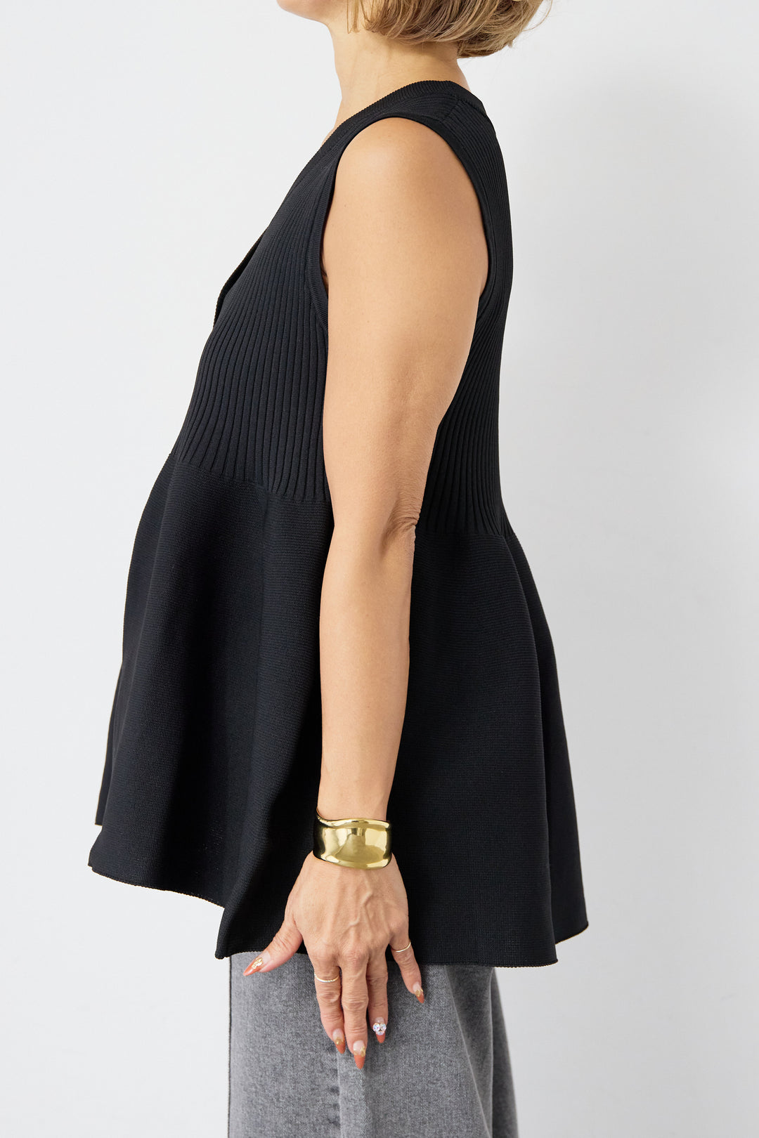 リブペプラムニット