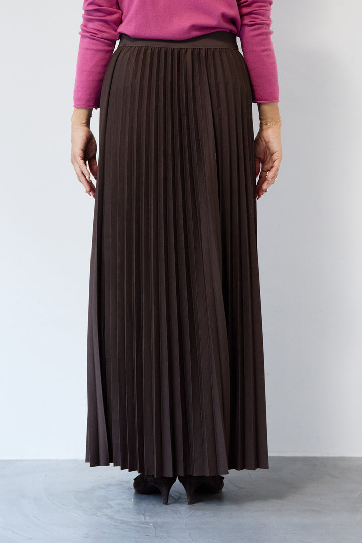 ウエストゴム ロングプリーツスカート