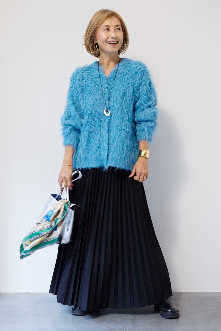 ウエストゴム ロングプリーツスカート