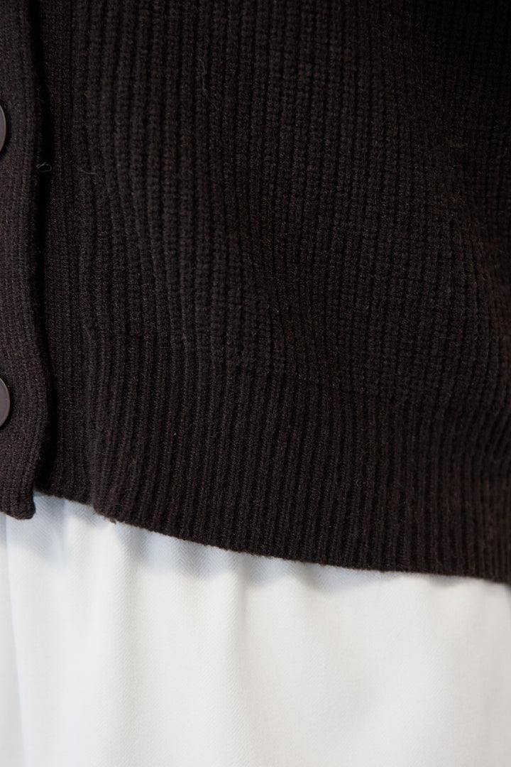 ショートニリブットカーディガン