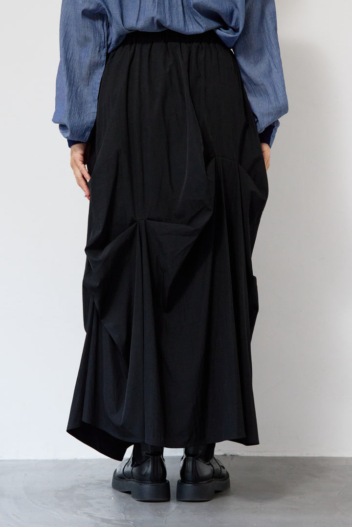 [SET]シアーデニムシャツ+ランダムタックスカート(2set)