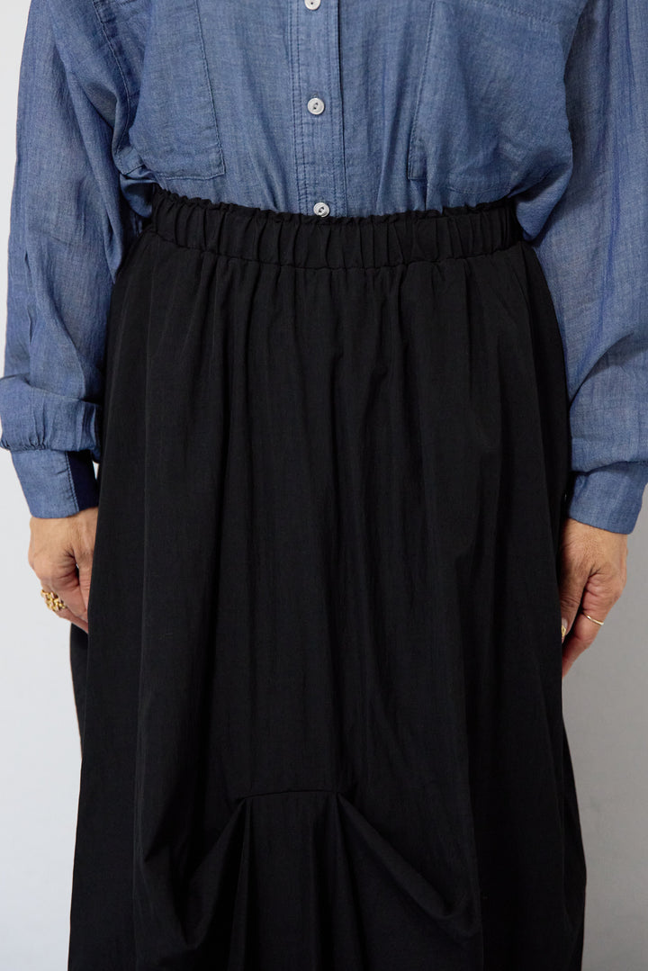 [SET]シアーデニムシャツ+ランダムタックスカート(2set)