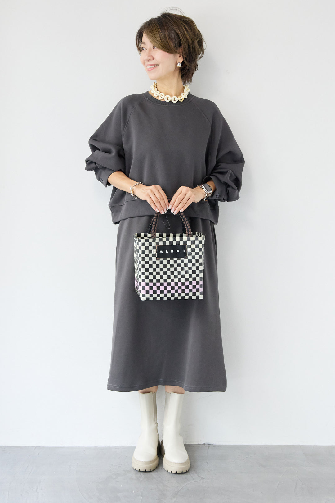 スウェットドッキングワンピース