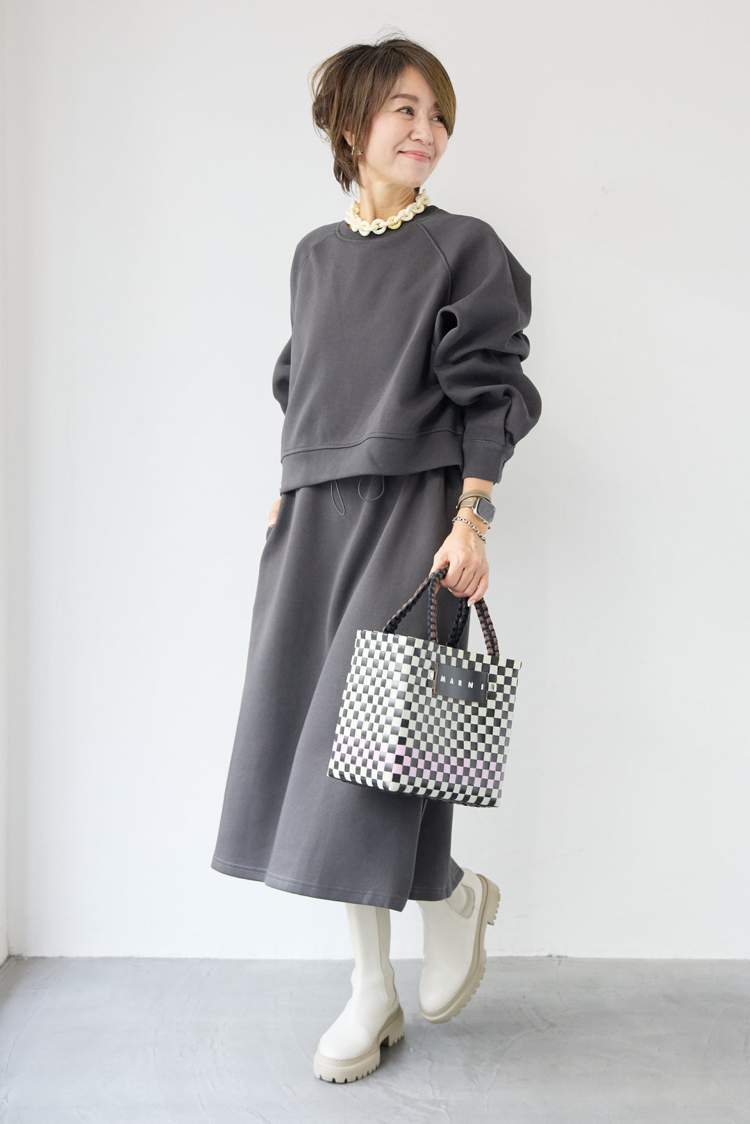 スウェットドッキングワンピース