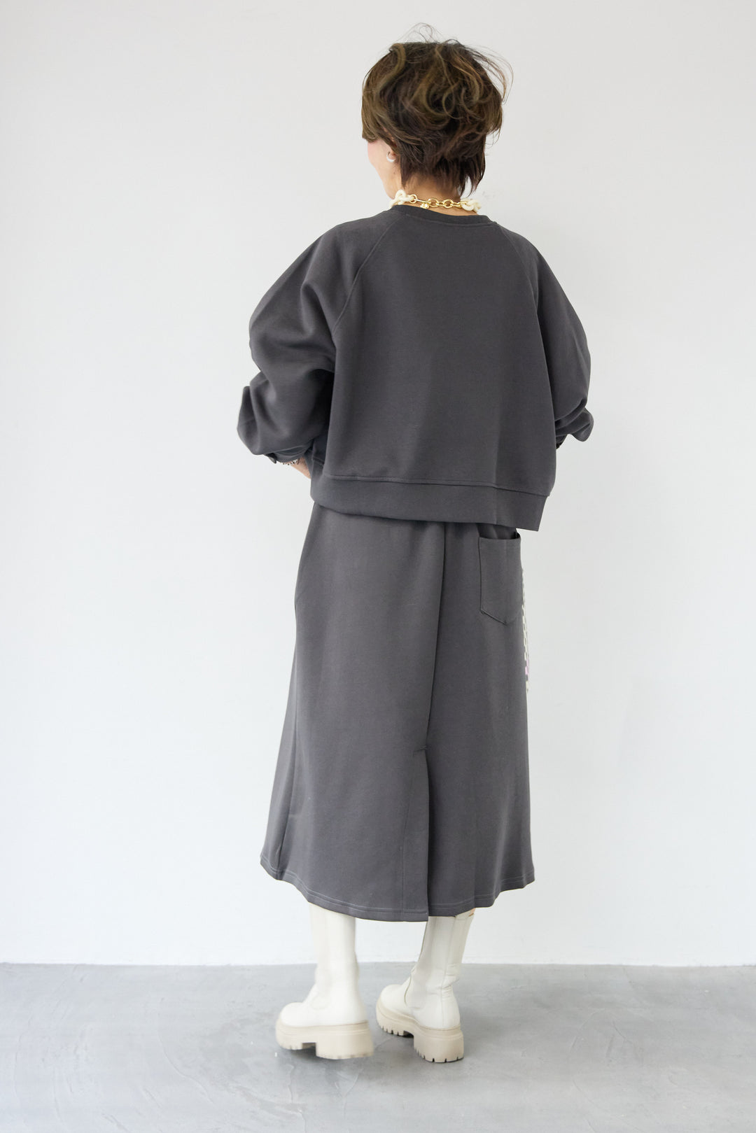 スウェットドッキングワンピース