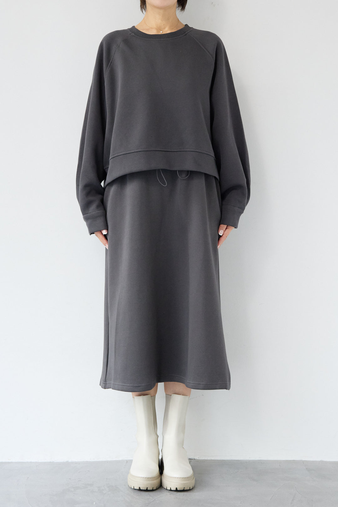 スウェットドッキングワンピース