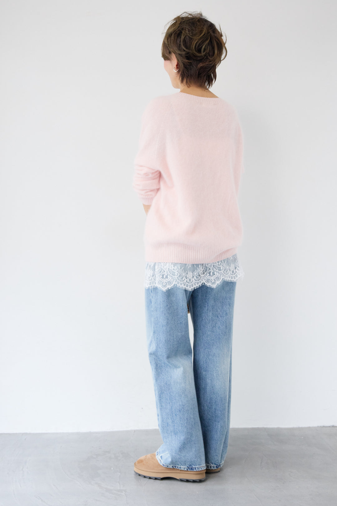 裾レースキャミソール