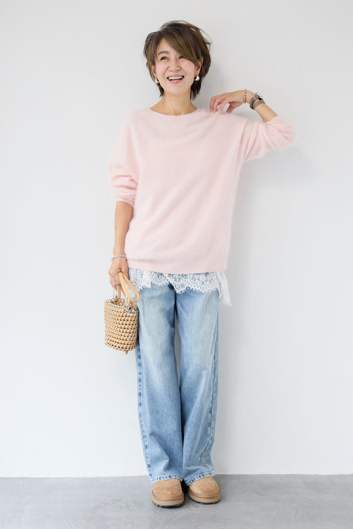 裾レースキャミソール