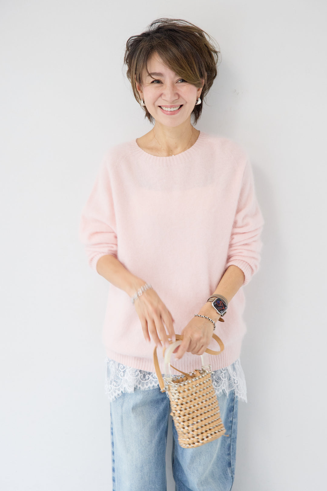 裾レースキャミソール