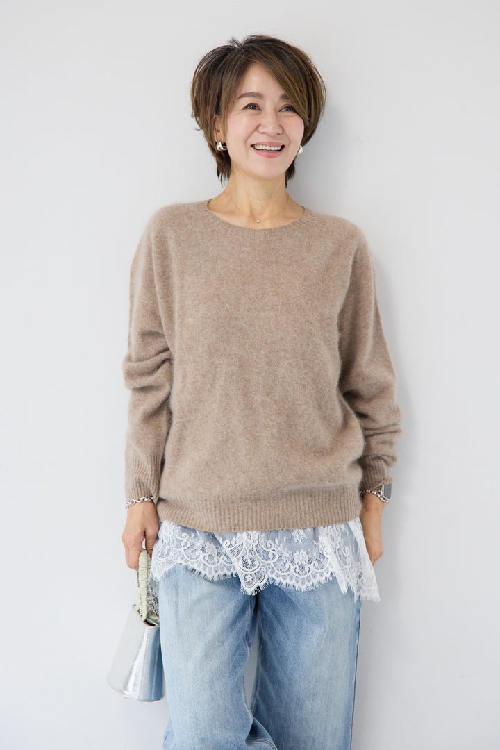 裾レースキャミソール