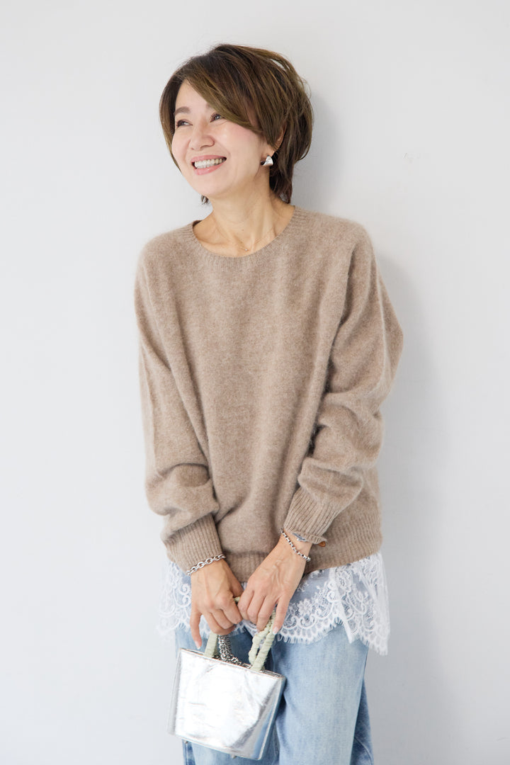 裾レースキャミソール