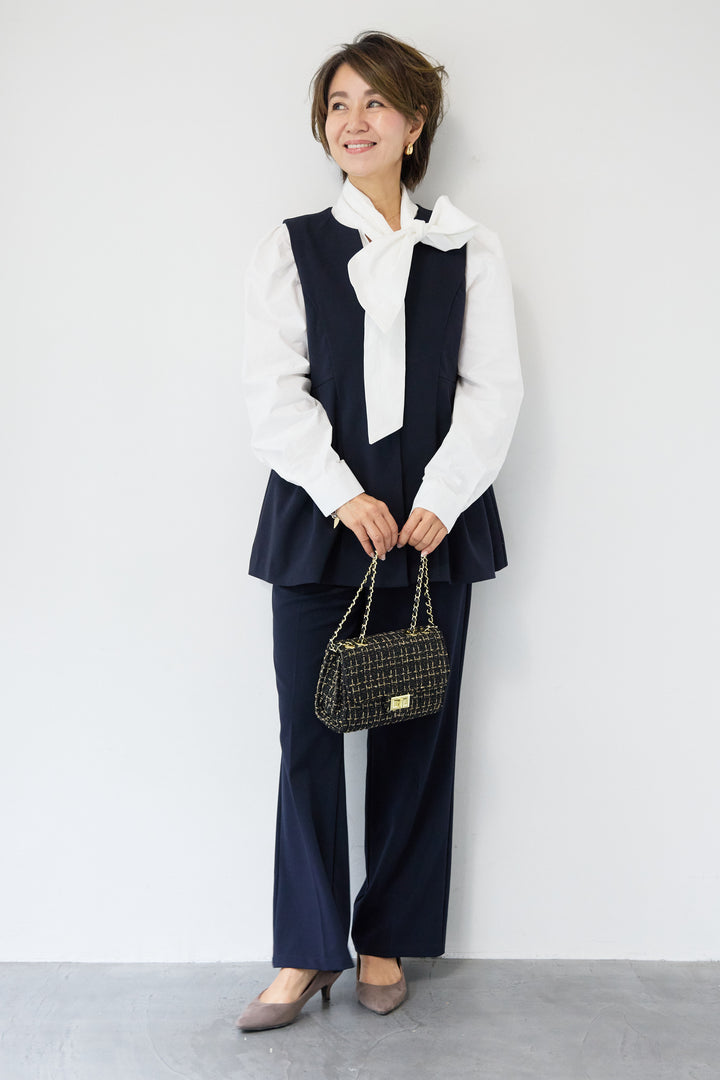 [SET]プラットクロスジレ+プラットクロステーパードパンツ(2set)