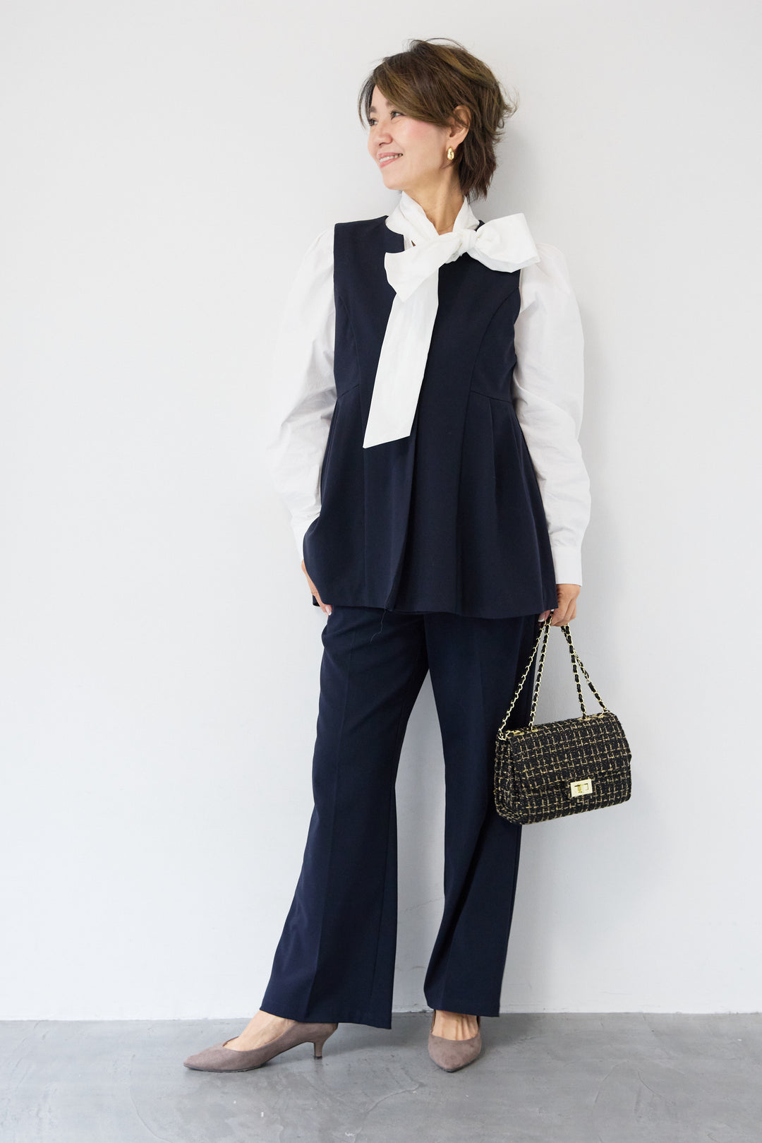 [SET]プラットクロスジレ+プラットクロステーパードパンツ(2set)