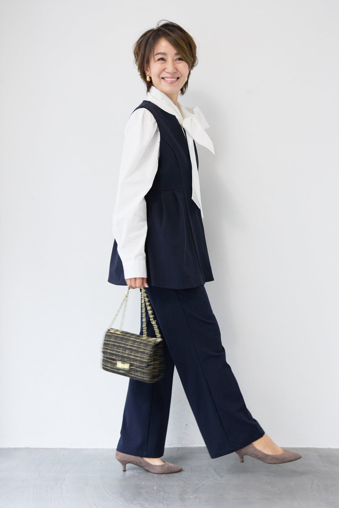 [SET]プラットクロスジレ+プラットクロステーパードパンツ(2set)