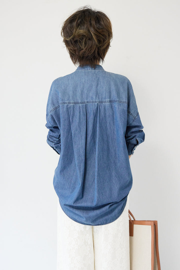 ボウタイデニムシャツ