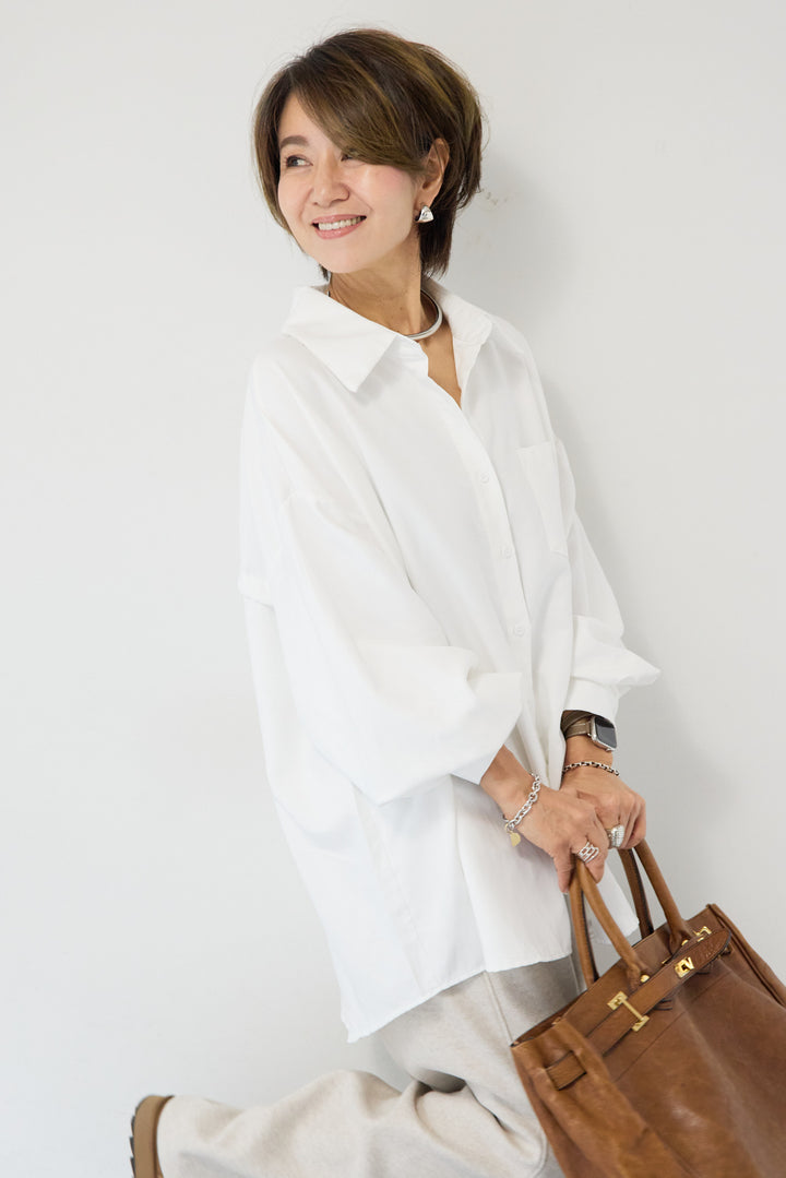 バックドロストシャツ