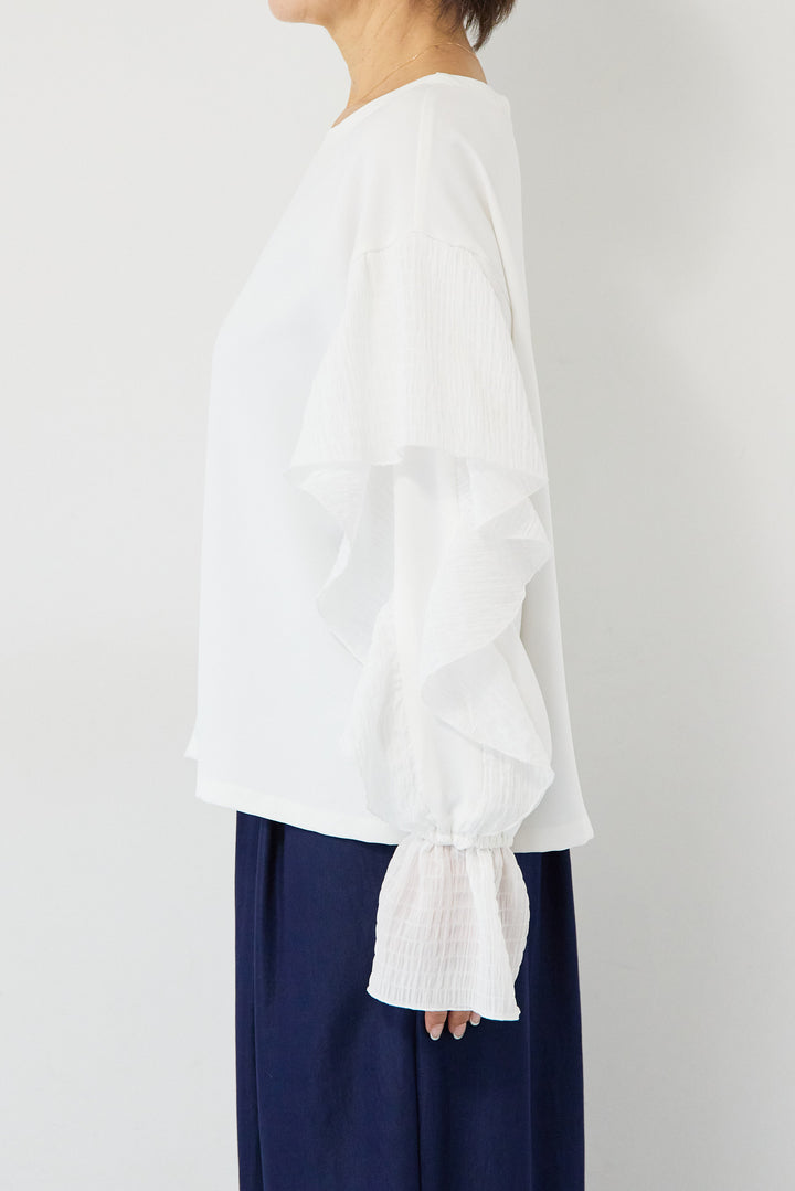 ラッフルスリーブブラウス