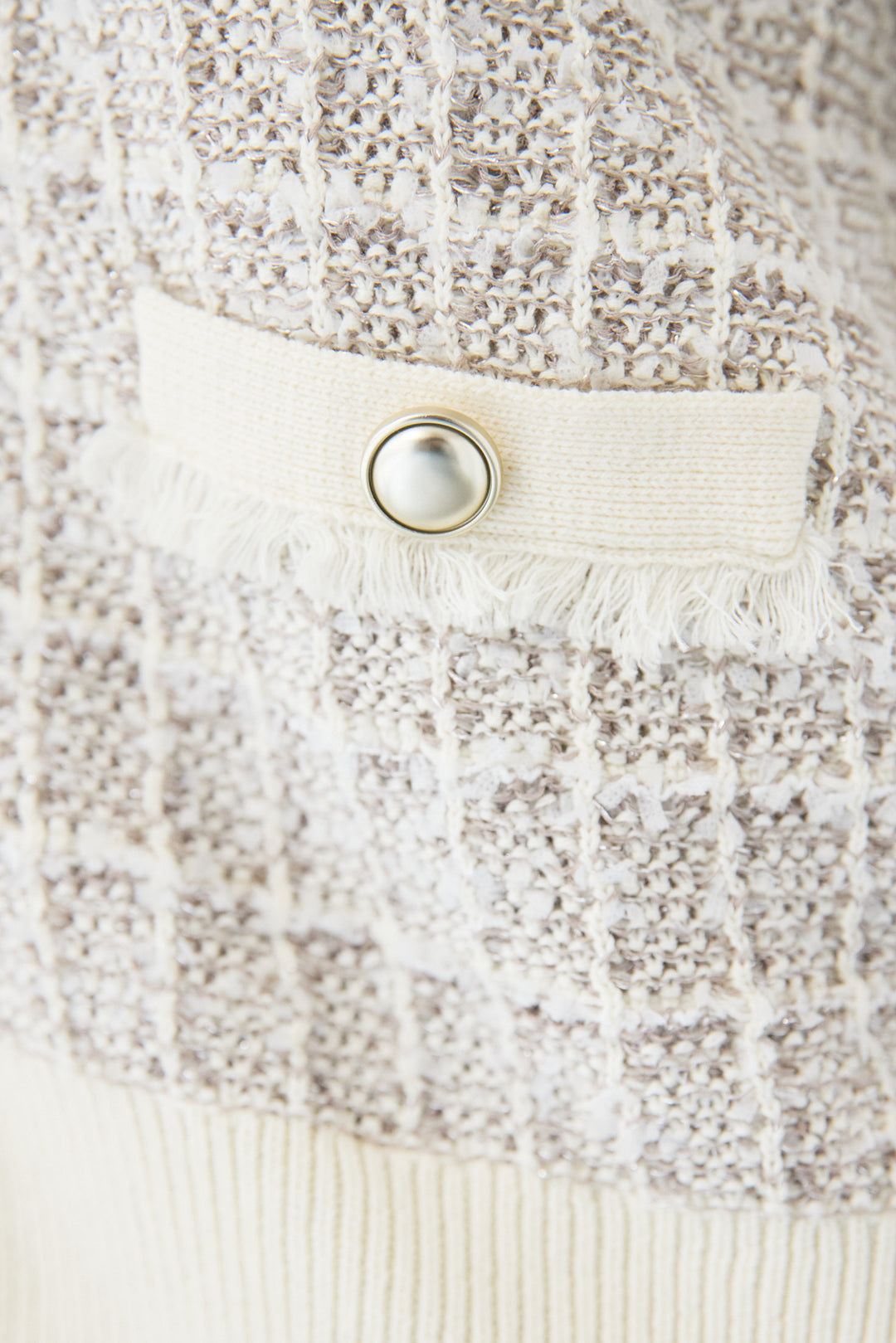 ツイードジャガードニットカーディガン