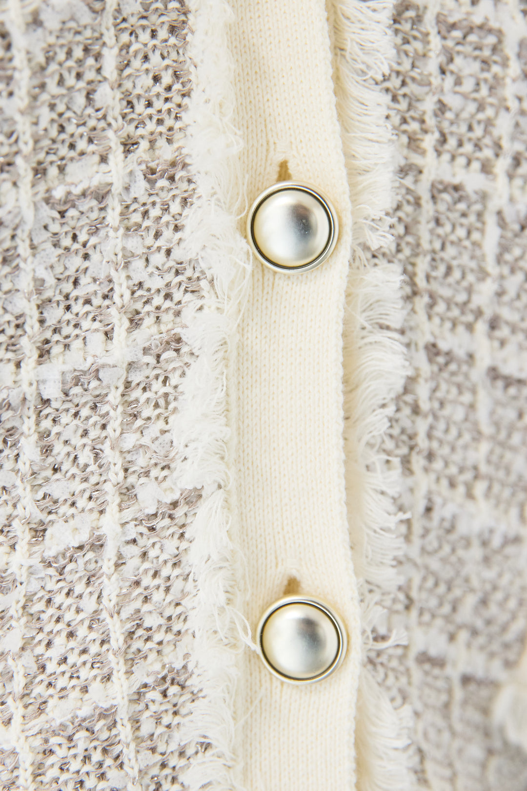 ツイードジャガードニットカーディガン