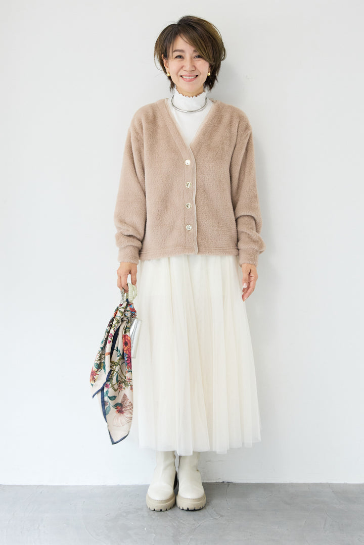 フェザーカーディガン