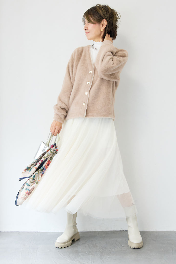 フェザーカーディガン