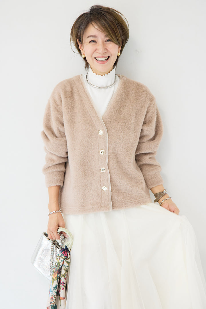 フェザーカーディガン