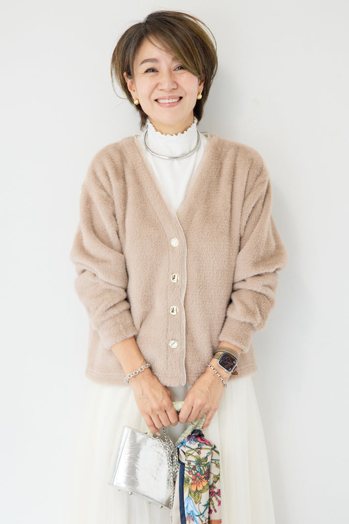 フェザーカーディガン