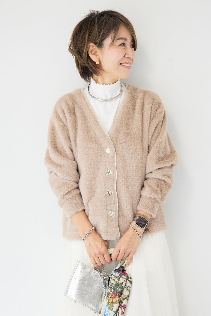 フェザーカーディガン