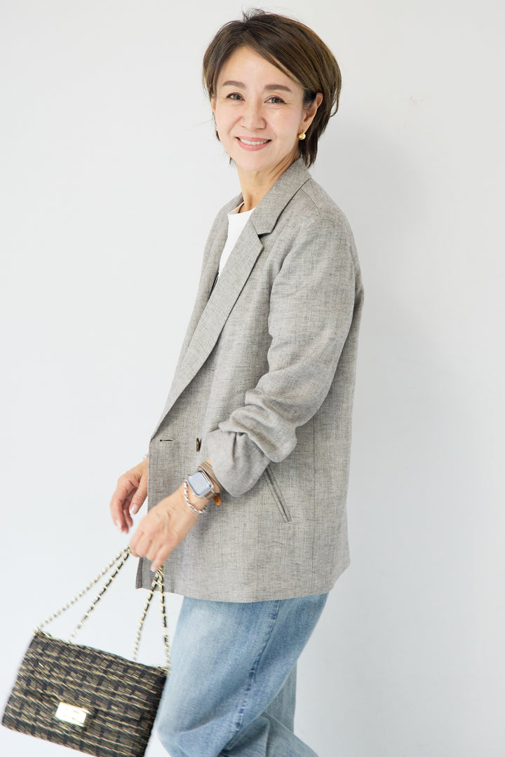 ツイードライクメッシュダブルジャケット