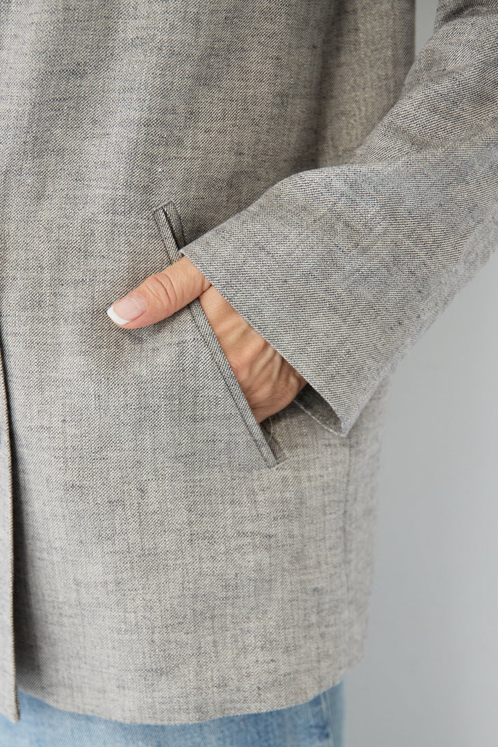 ツイードライクメッシュダブルジャケット