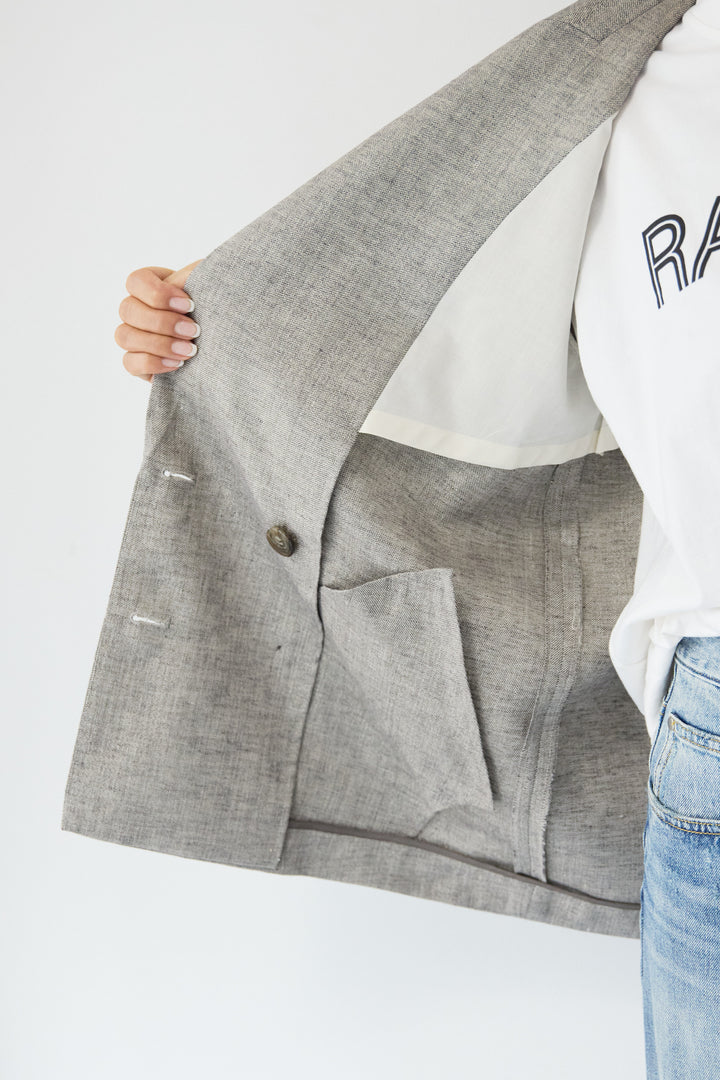 ツイードライクメッシュダブルジャケット