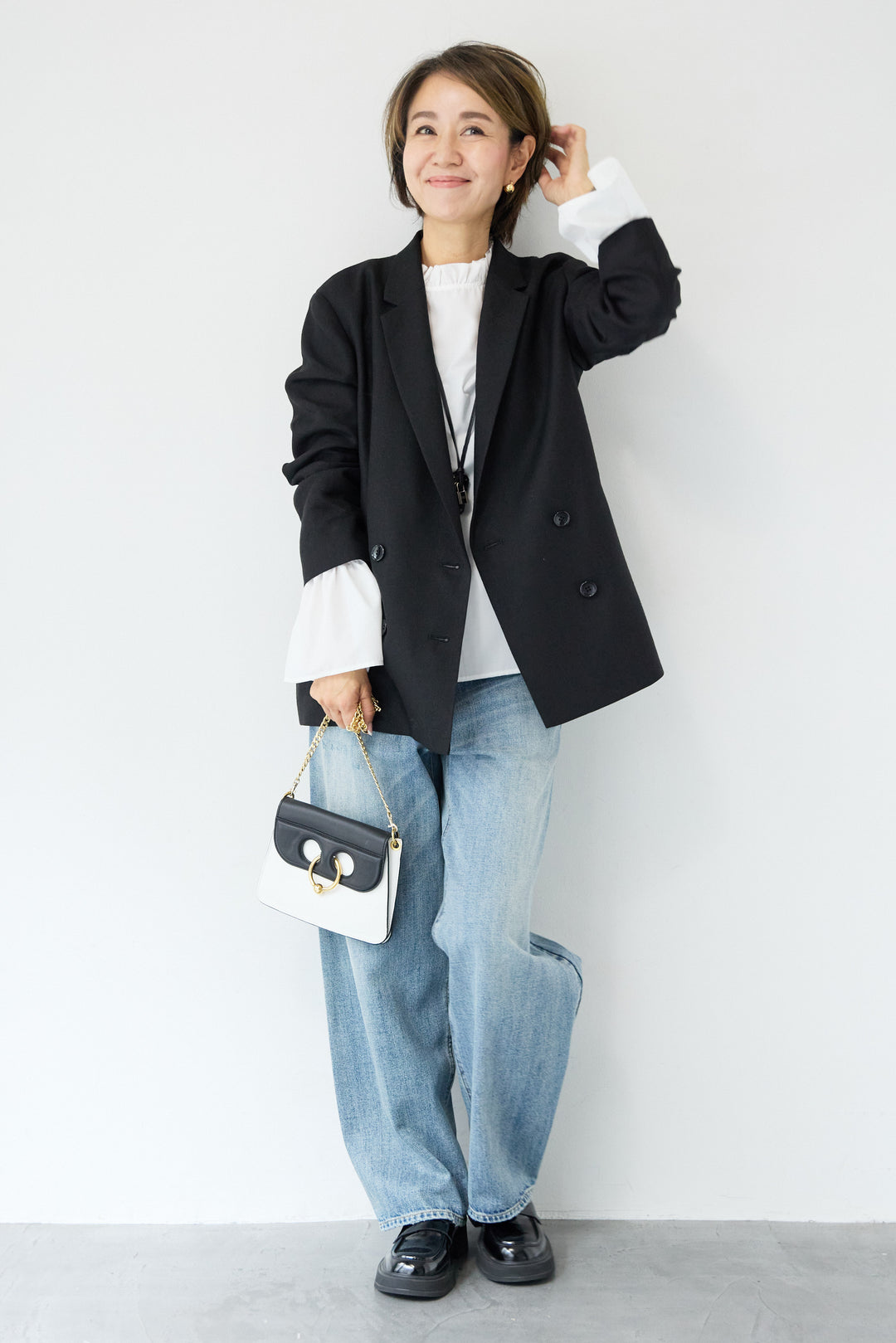 ツイードライクメッシュダブルジャケット