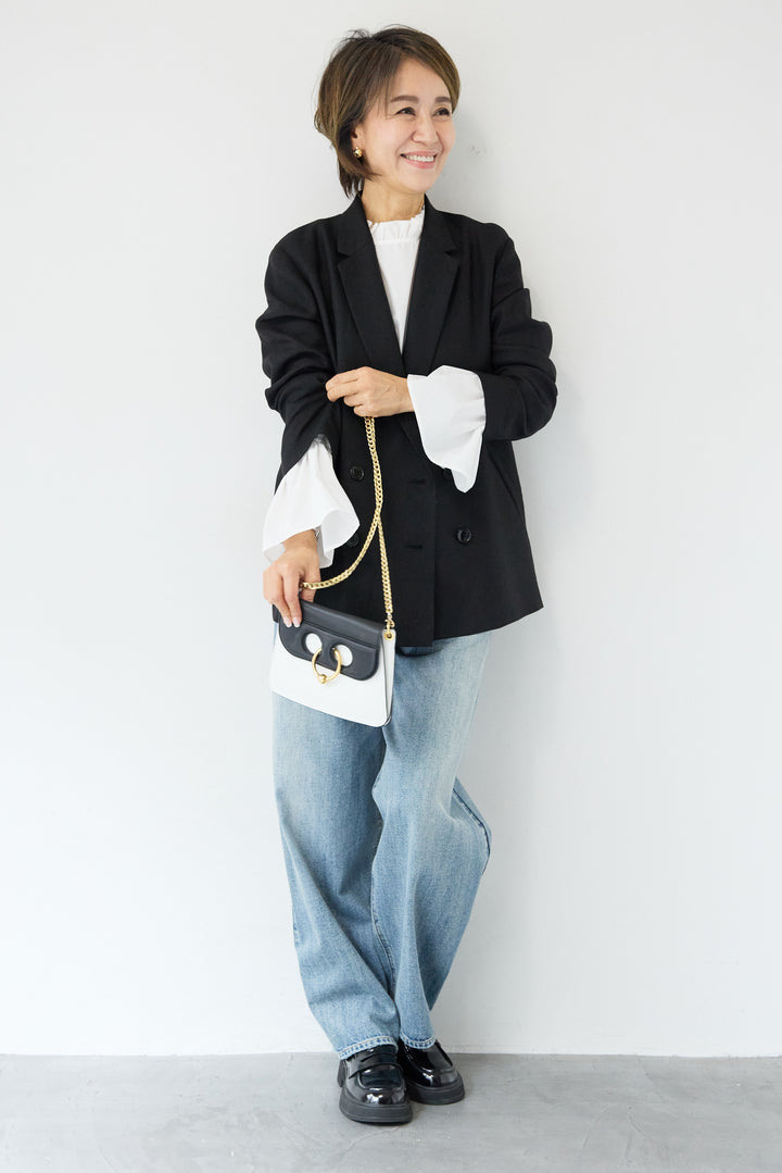 ツイードライクメッシュダブルジャケット