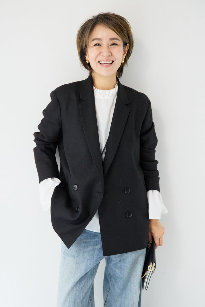 ツイードライクメッシュダブルジャケット