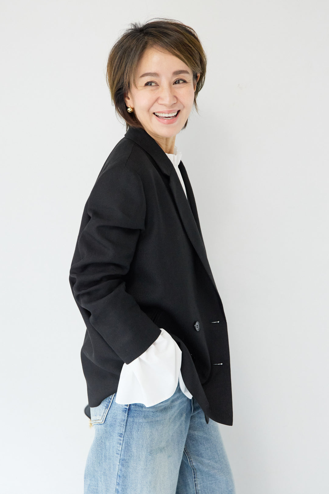 ツイードライクメッシュダブルジャケット