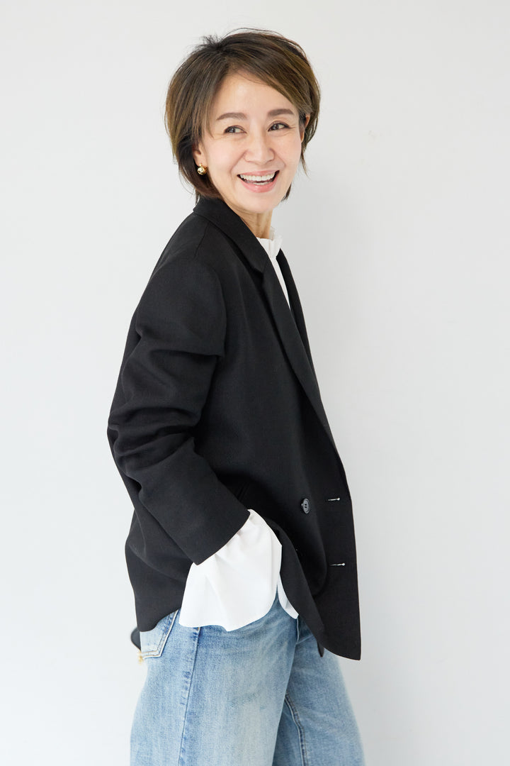 ツイードライクメッシュダブルジャケット