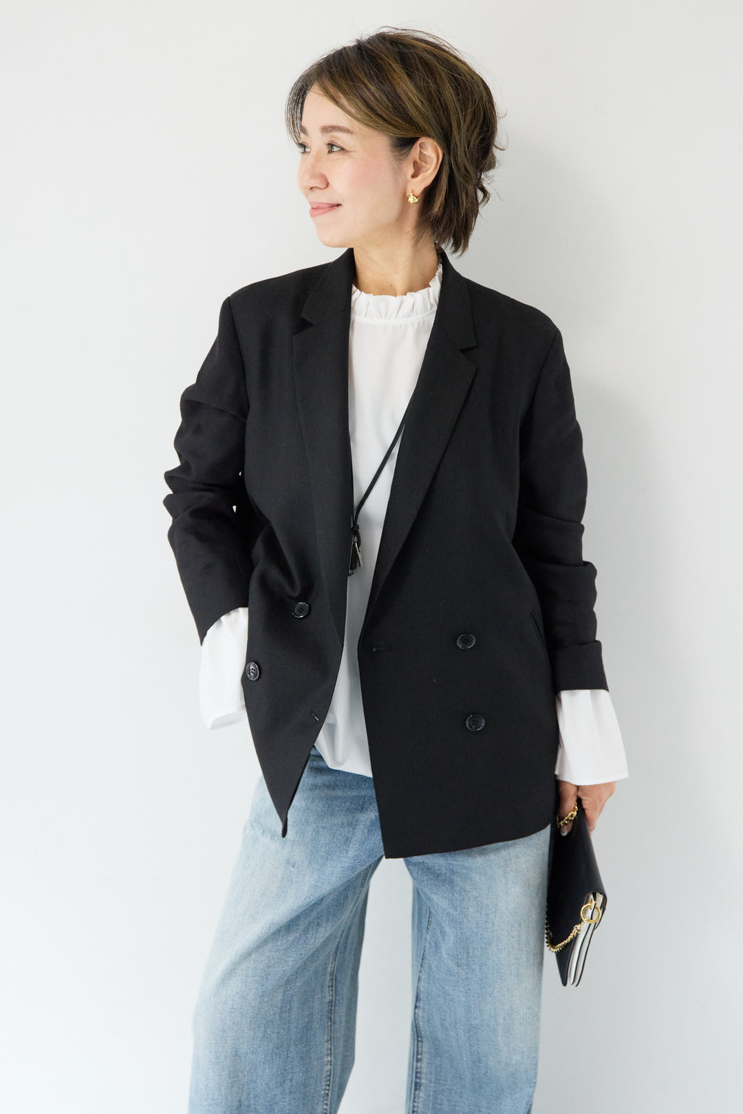 ツイードライクメッシュダブルジャケット