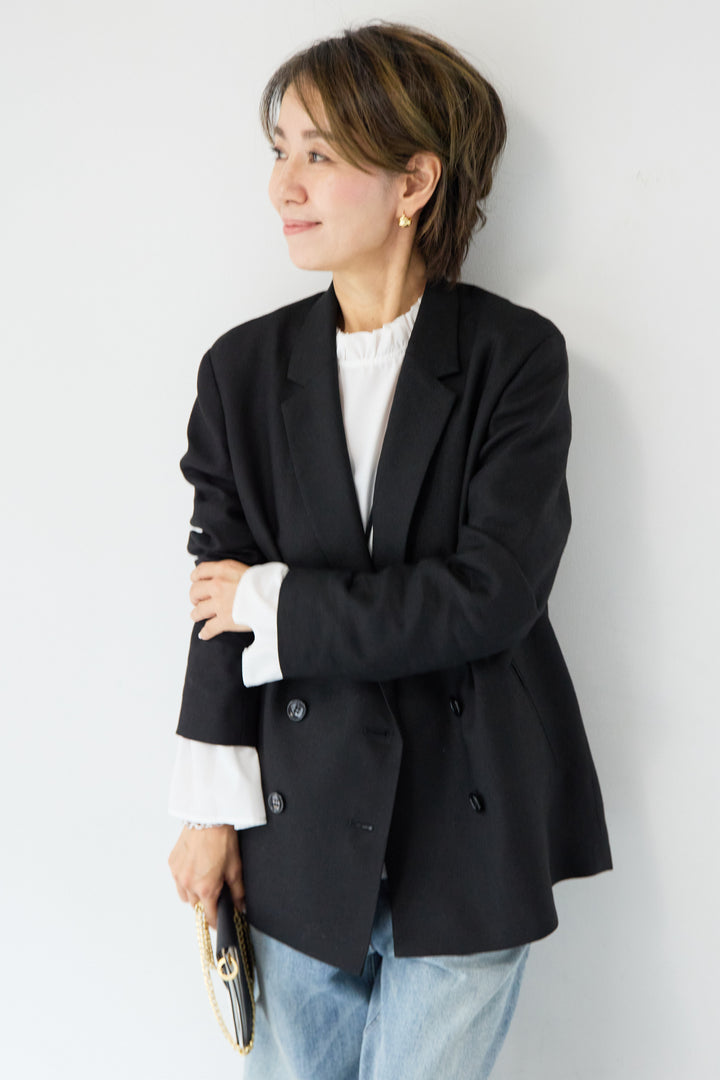 ツイードライクメッシュダブルジャケット