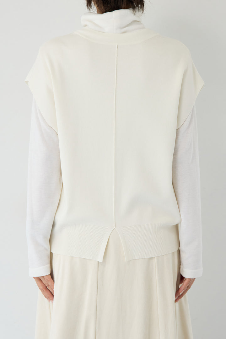 [SET]ストレッチニットベスト+スエードセミフレアスカート(2set)