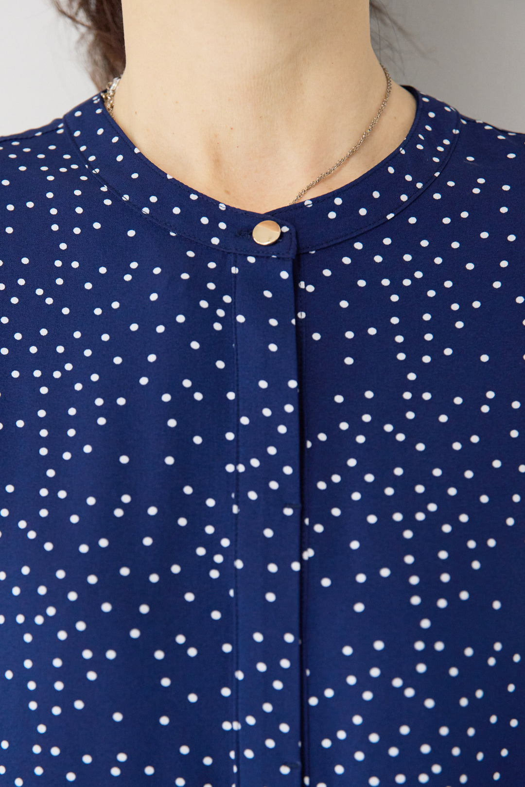 ドット柄ティアードワンピース