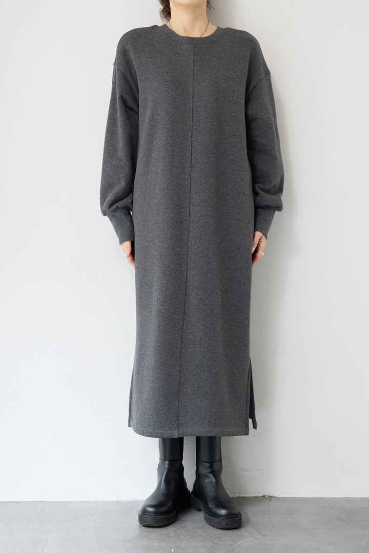裏起毛バックジップワンピース