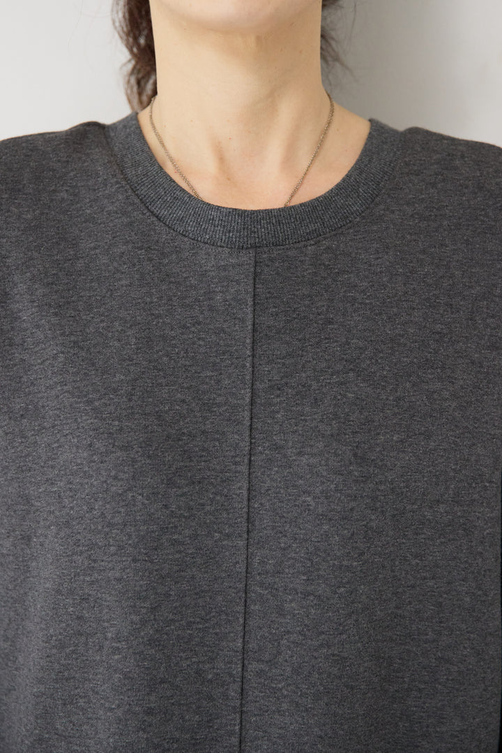 裏起毛バックジップワンピース