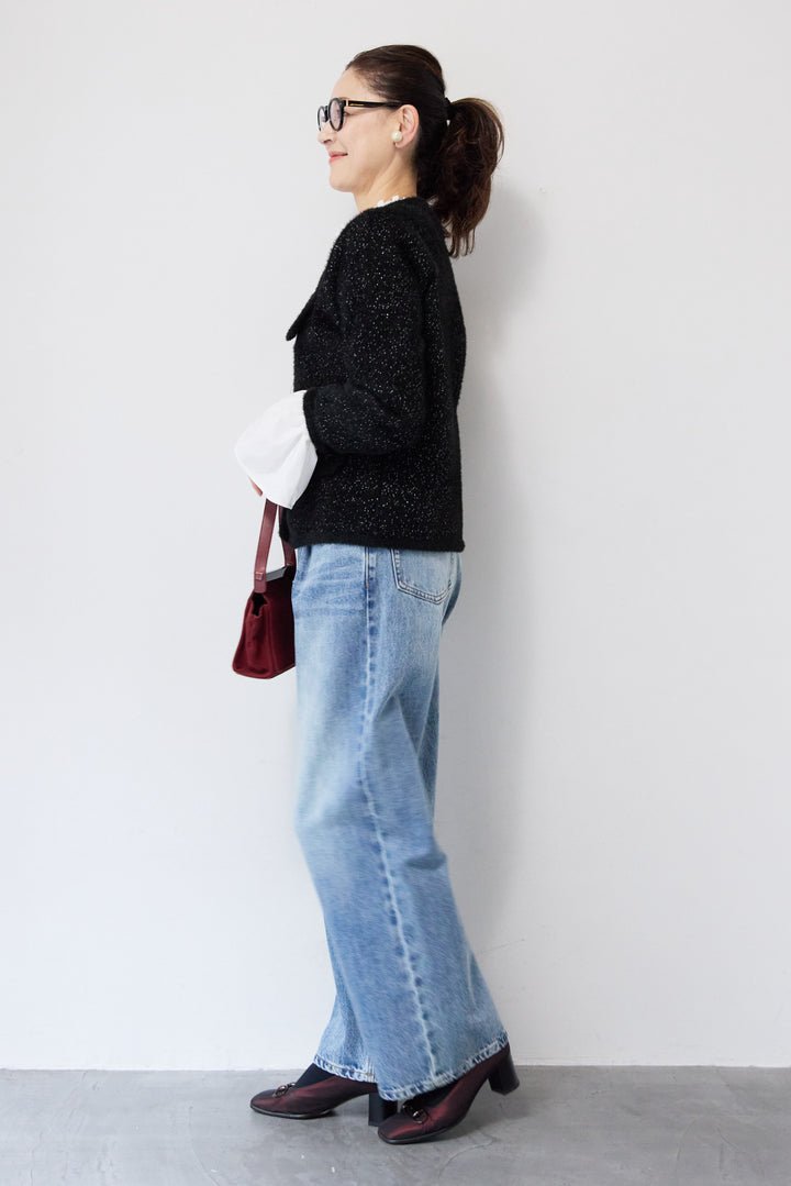 金ボタンニットジャケット