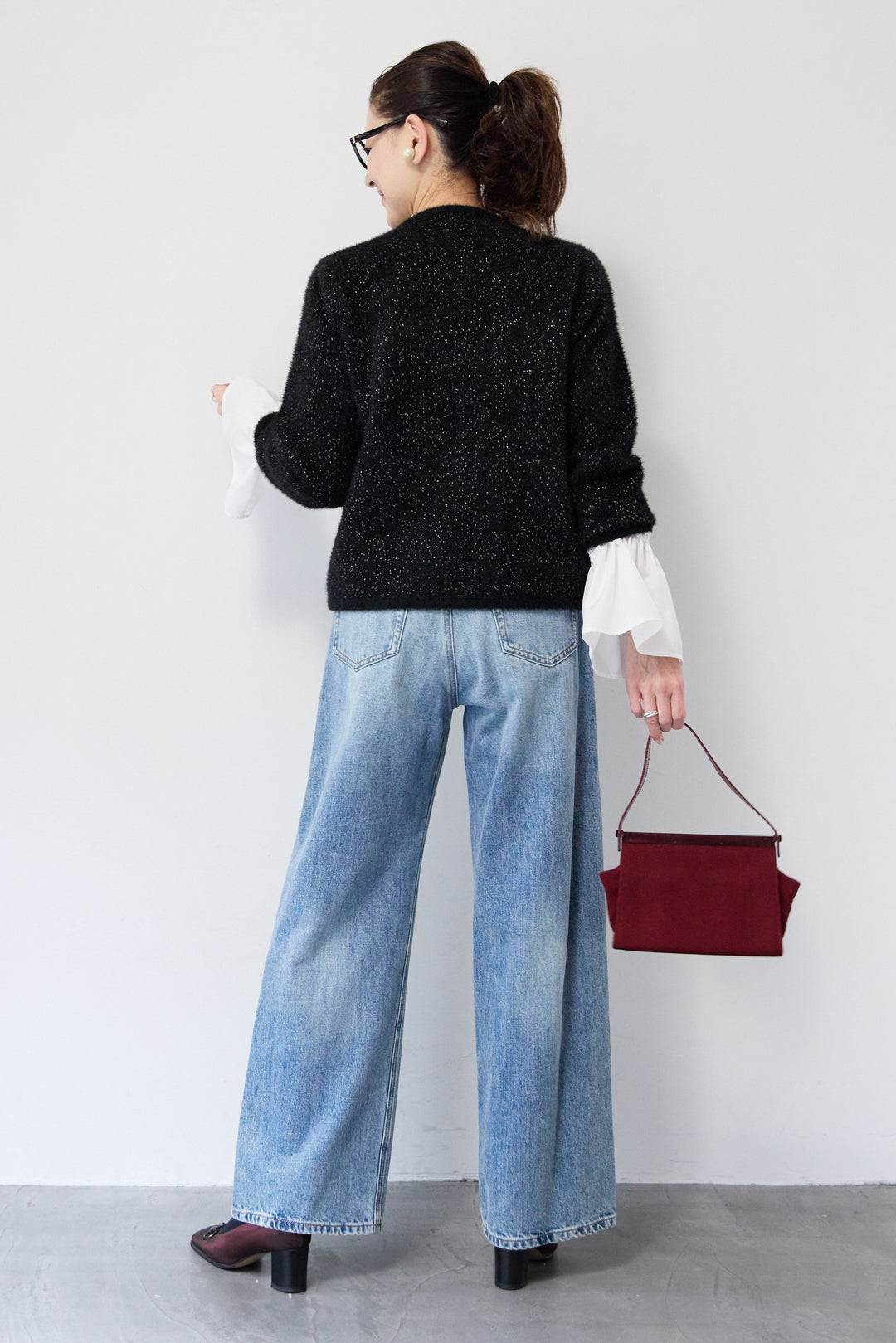 金ボタンニットジャケット