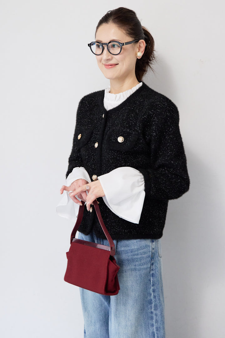 金ボタンニットジャケット