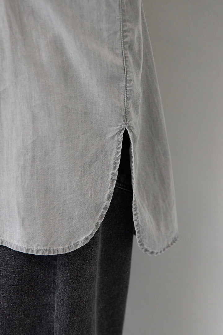 テンセルデニムタックシャツ