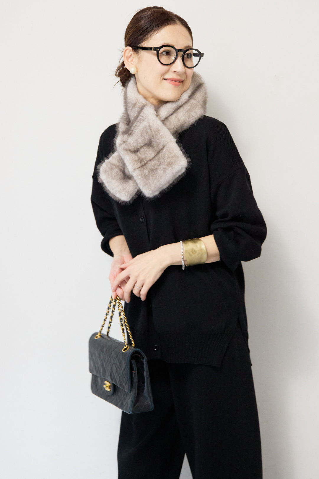 ニットカーディガン＋ニットパンツ