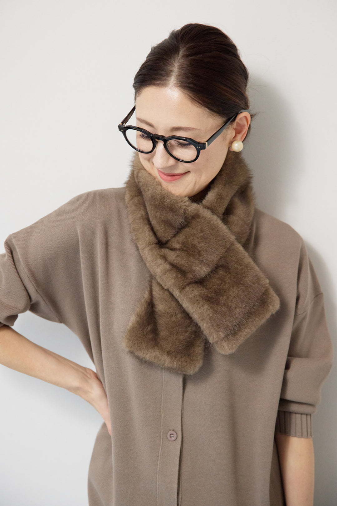 ニットカーディガン＋ニットパンツ