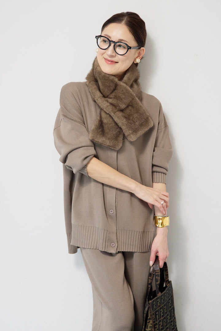 ニットカーディガン＋ニットパンツ